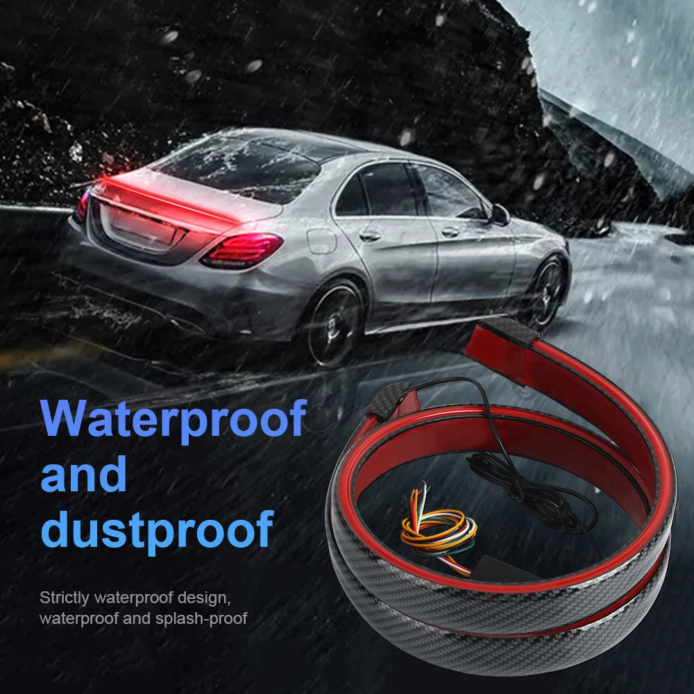 LED Universal Carbon Fiber Spoiler Lip Kit