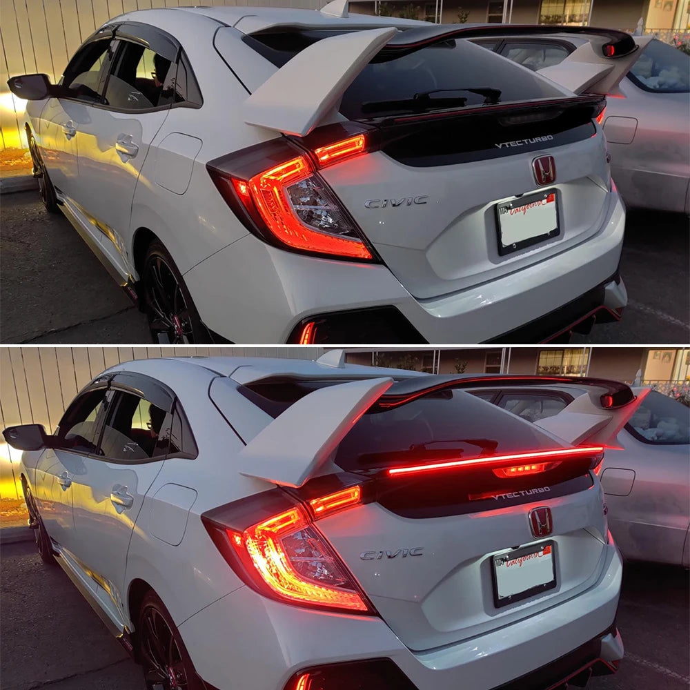 LED Universal Carbon Fiber Spoiler Lip Kit