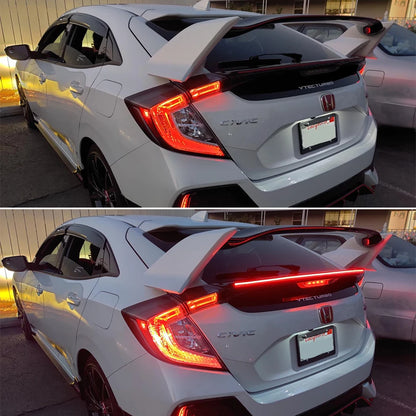 LED Universal Carbon Fiber Spoiler Lip Kit