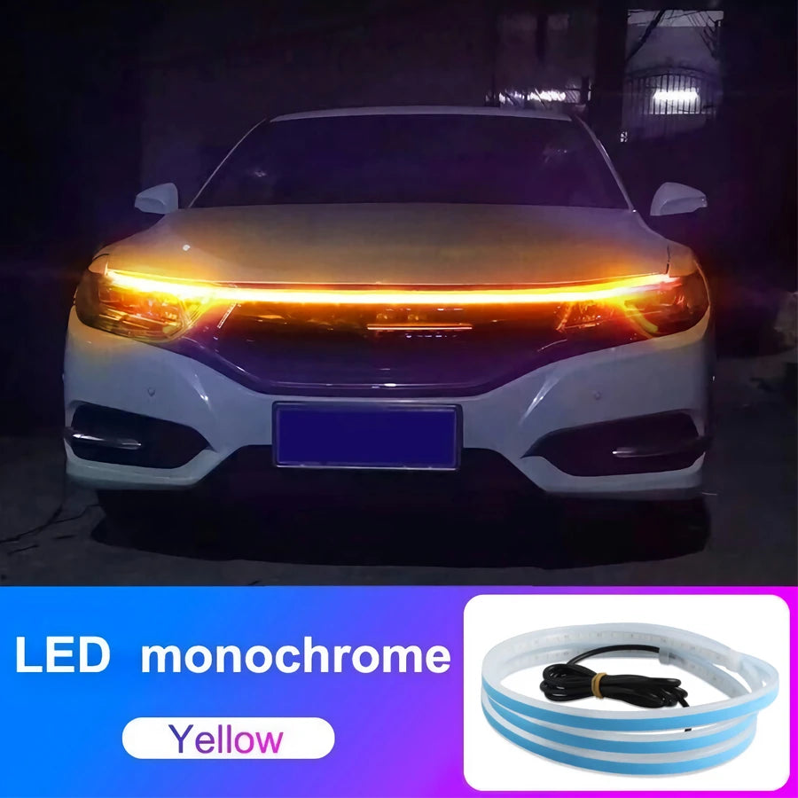 LED Daytime Running Light Strips Car Hood Lights