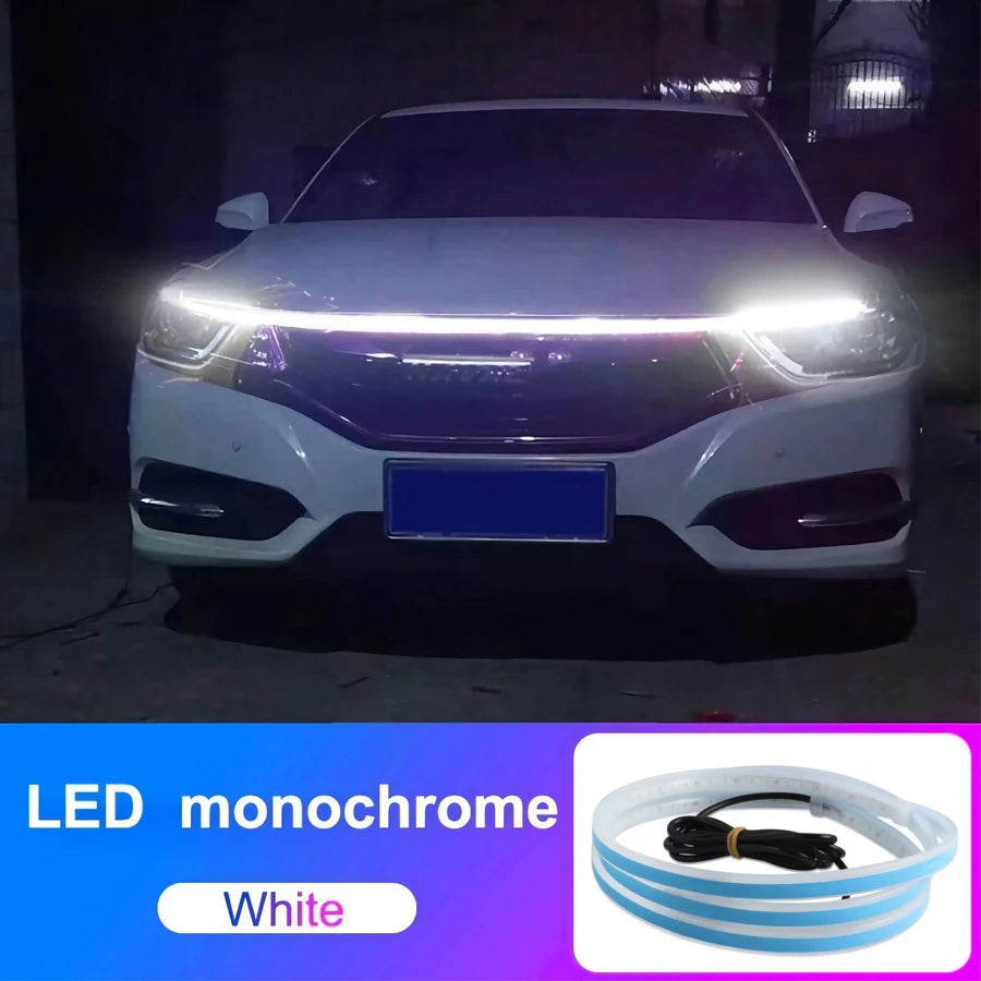 LED Daytime Running Light Strips Car Hood Lights