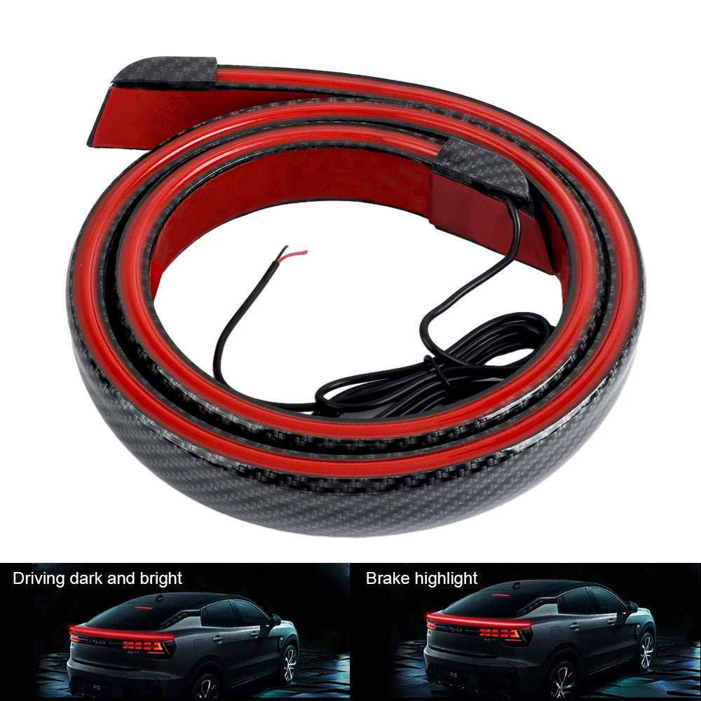LED Universal Carbon Fiber Spoiler Lip Kit