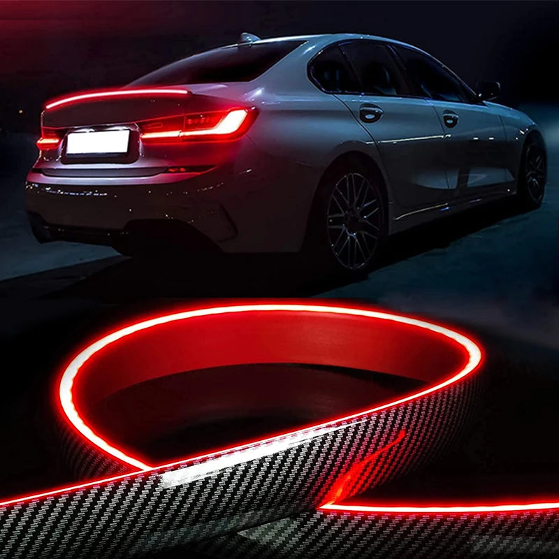 LED Universal Carbon Fiber Spoiler Lip Kit